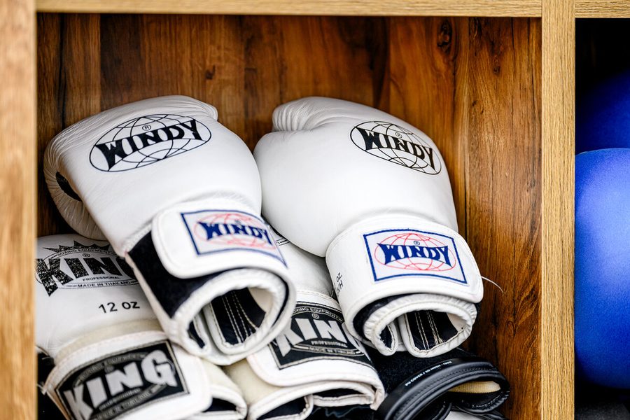 Profesionální boxerské rukavice Windy a King ve Fit Pilates studiu Praha 10