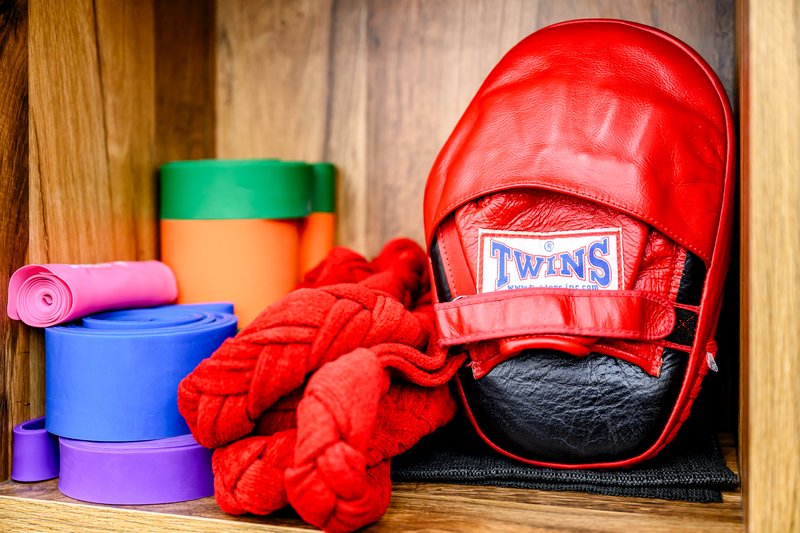 Profesionální focus mitt Twins (lapy) ve Fit Pilates studiu Praha 10